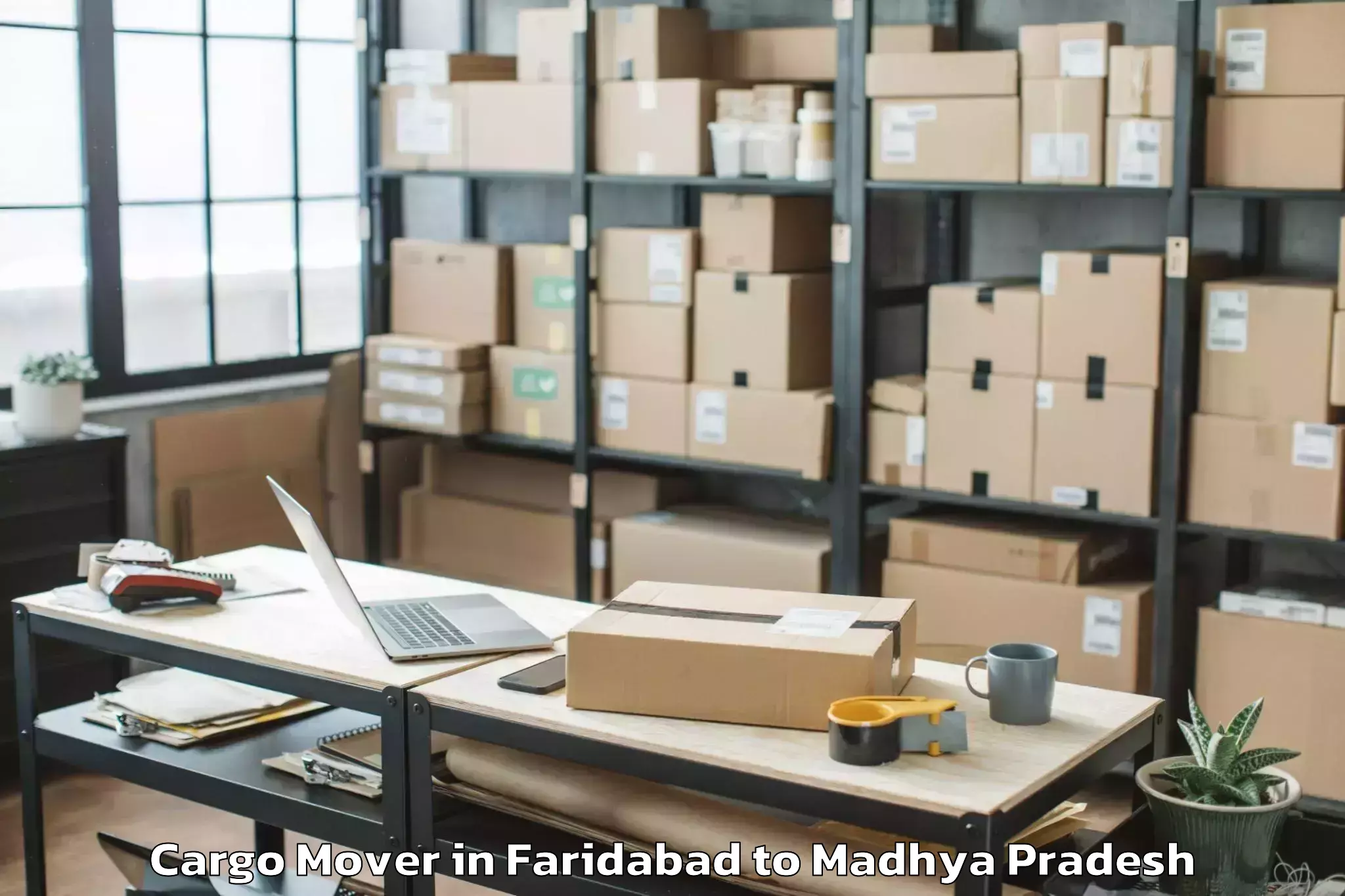 Top Faridabad to Nalkheda Cargo Mover Available